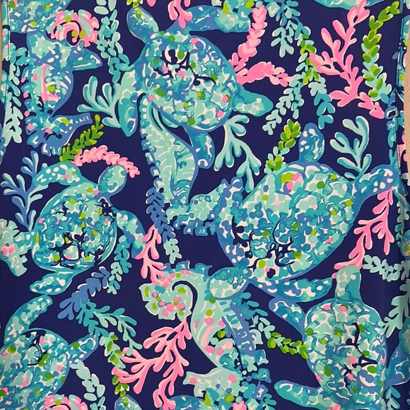 Lilly Pulitzer Blue and Pink V-Neck Swim Cover-Up - Picture 3 of 9